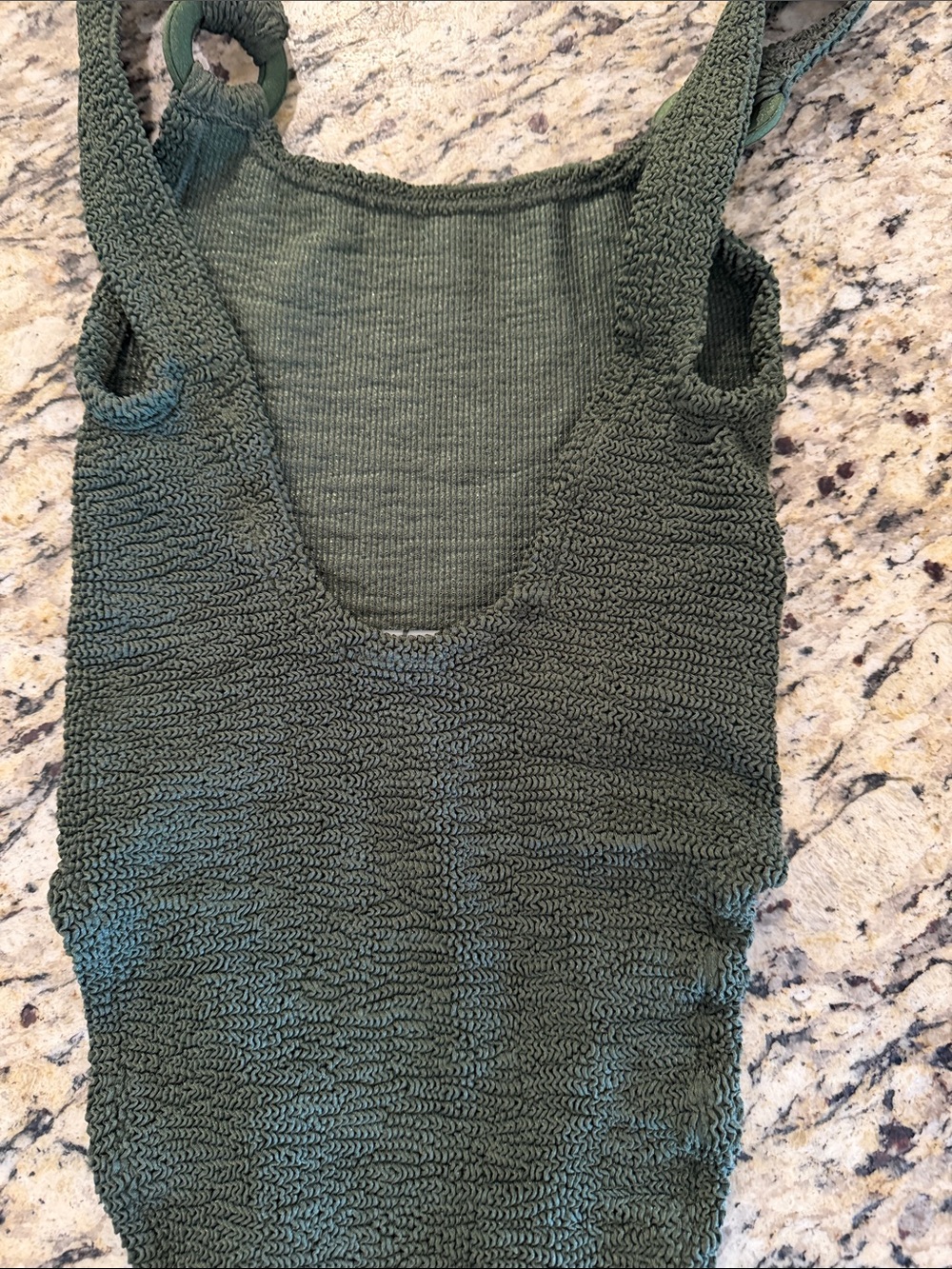 HUNZA G Domino One Piece Swimsuit, BRAND NEW, Green - Picture 6 of 14